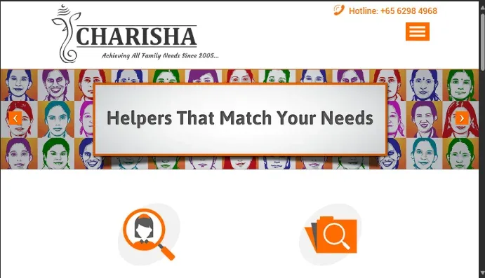 Charisha website screenshot