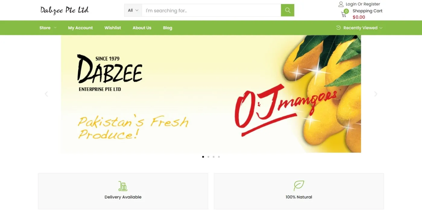 Dabzee website screenshot